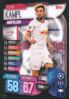 Kevin Kampl RB Leipzig 2019/20 Topps Match Attax CL #LEI9